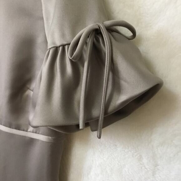 Tahari Gray Ruffled Short Sleeve Dress - Picture 3 of 7